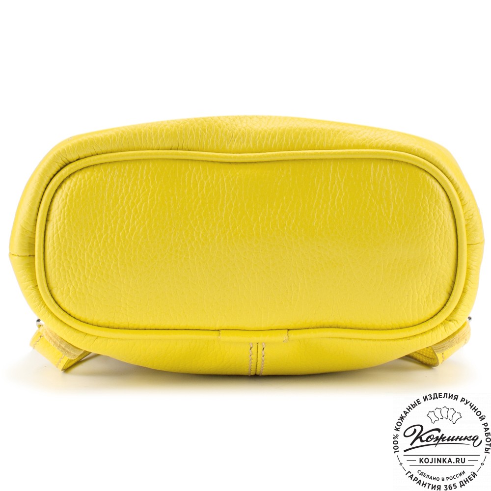 Женский кожаный рюкзак "Жоли" (жёлтый)