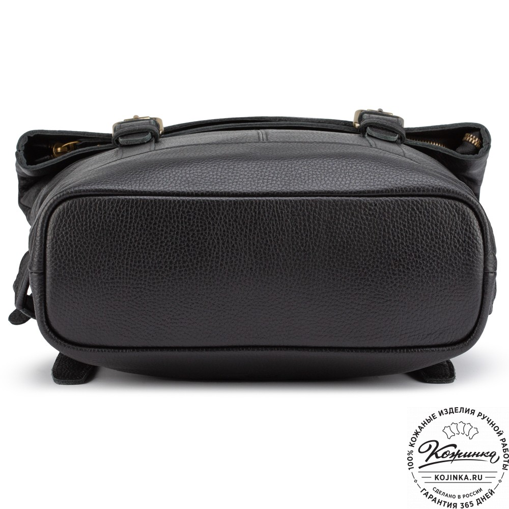 Кожаный рюкзак "Бэнжамин" (чёрный)