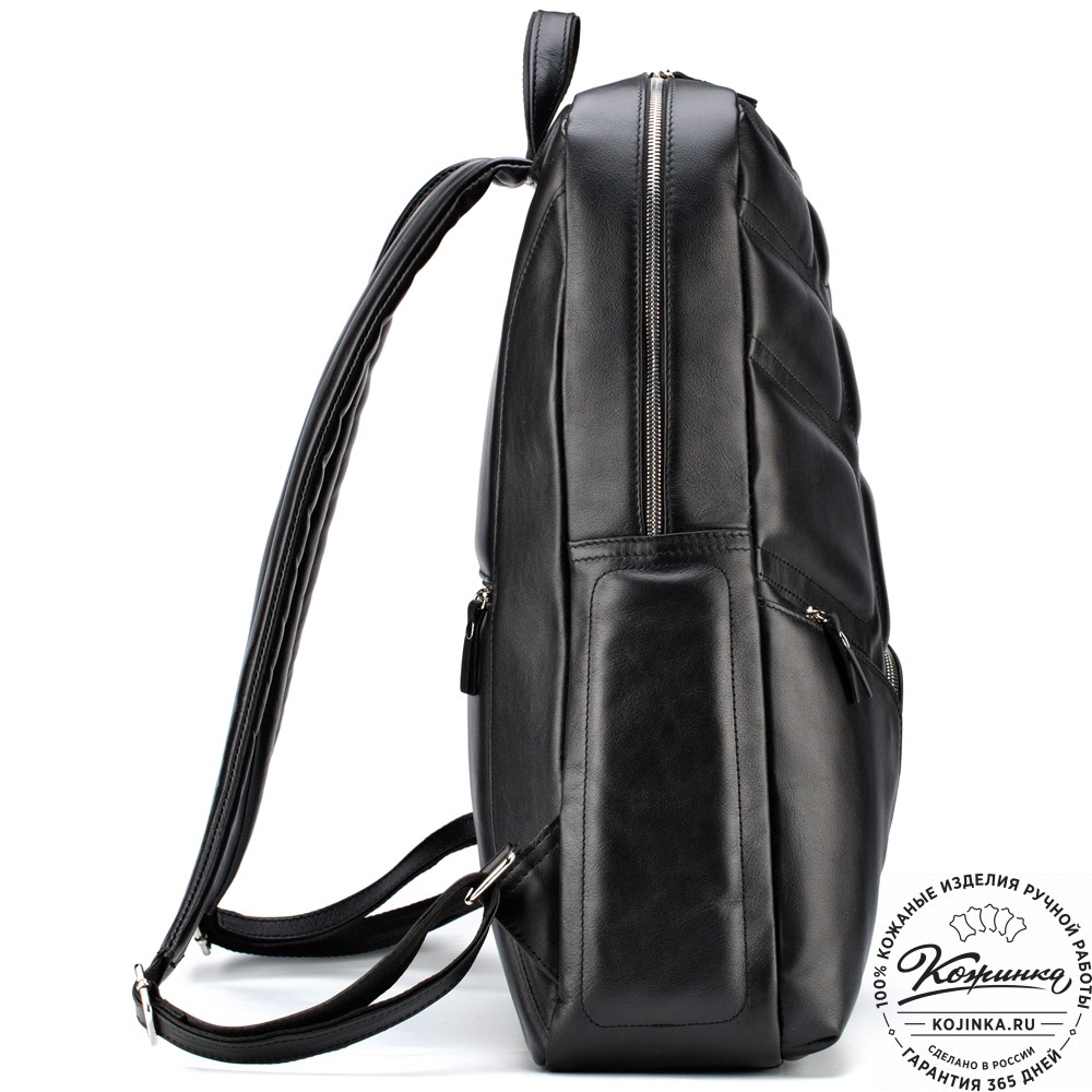 Кожаный рюкзак "Джейкоб" (чёрный)