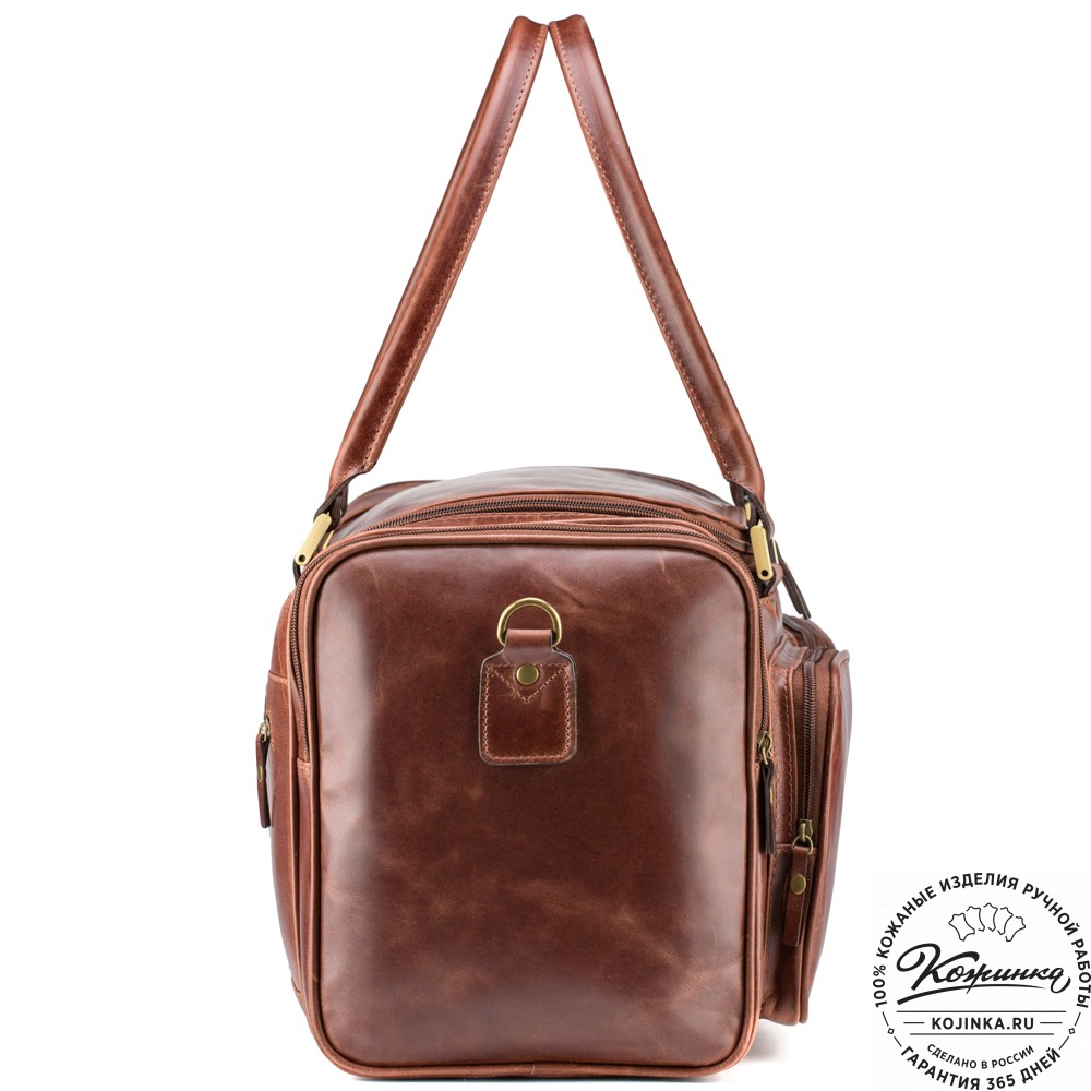 Кожаная дорожная сумка "Кимберли" (коричневый воск)