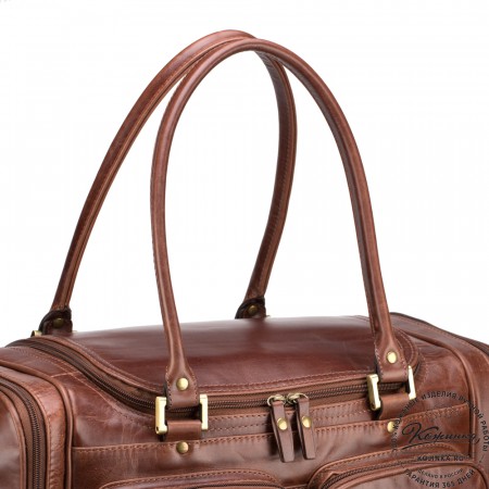 Кожаная дорожная сумка "Кимберли" (коричневый воск)