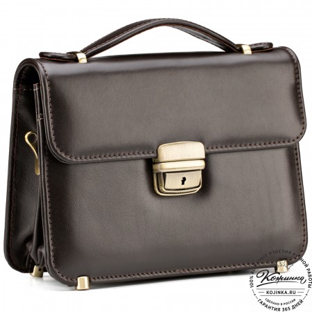 Кожаная барсетка "Вегас" (коричневая)