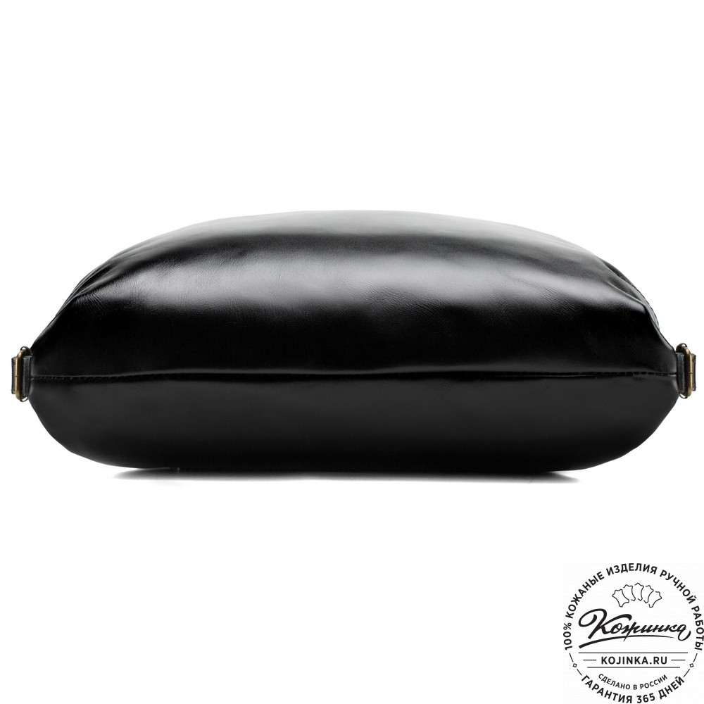 Женский кожаный рюкзак-сумка "Греция" (чёрный)