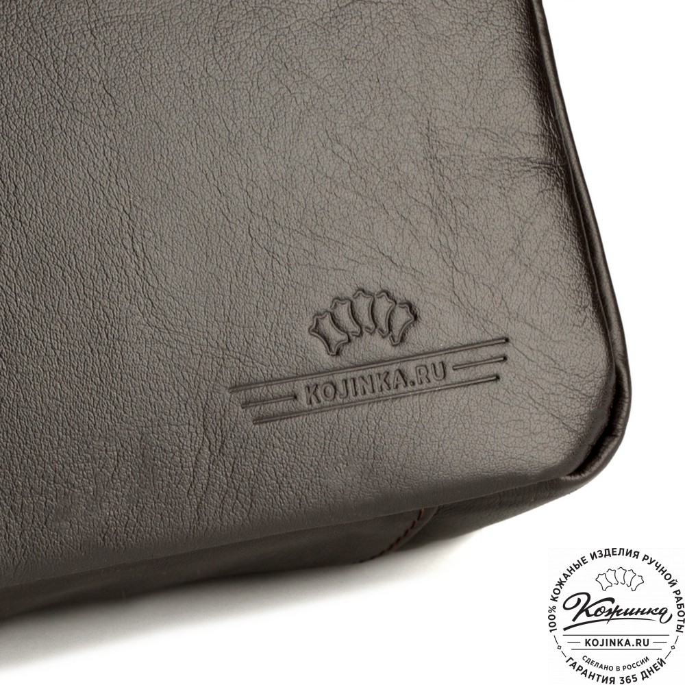 Кожаная сумка "Леон" (коричневая)