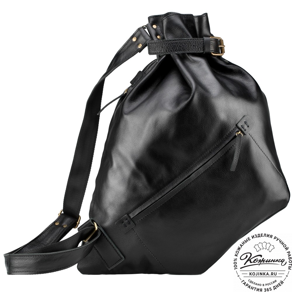 Кожаный рюкзак "Селена" (чёрный)