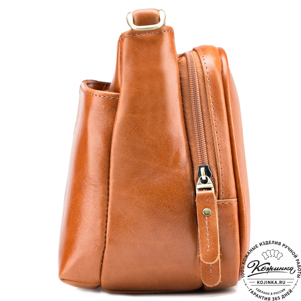 Женская кожаная сумка "Эмма" (рыжая)