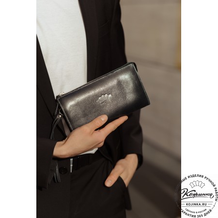 Кожаный клатч  Москва (коричневый)