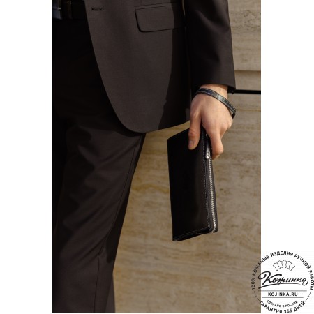 Кожаный клатч  Москва (коричневый)