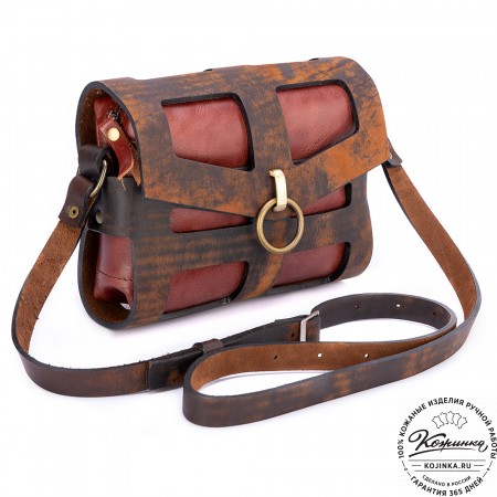 Женская кожаная сумка "Кортни" (старение) 