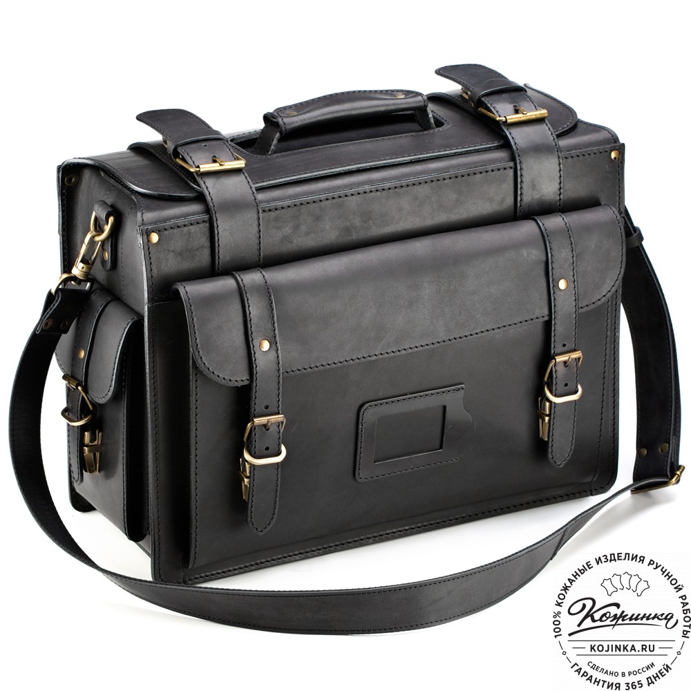 Кожаный портфель-кофр  "Универсал"  (чёрный)