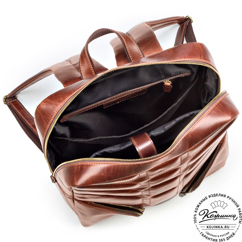 Кожаный рюкзак "Джейкоб" (коричневый воск)