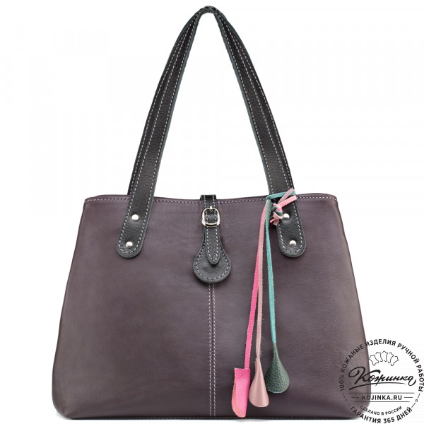 Женская кожаная сумка "Энни New" (сирень). фото 1