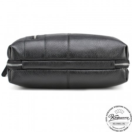 Кожаная сумка "Эштон" (чёрная)