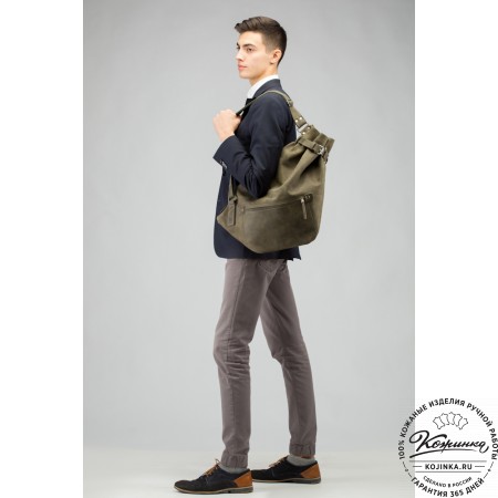  Кожаный рюкзак "Селена" (красный) 