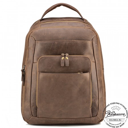 Кожаный рюкзак "Марвин" (какао крейзи)