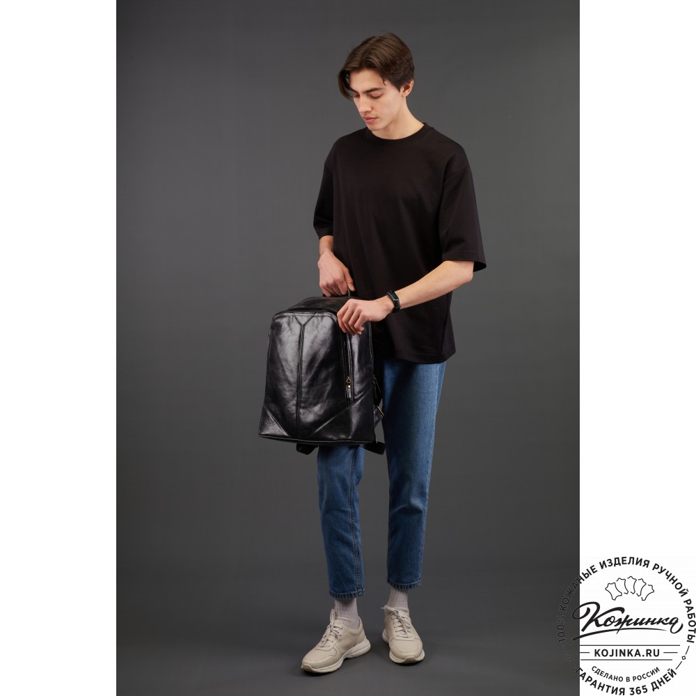 Кожаный рюкзак "Венгрия" (коричневый)