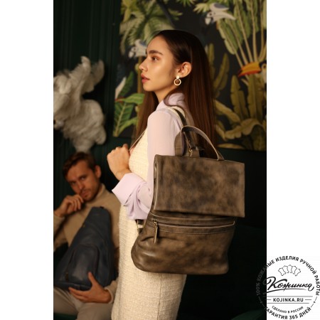 Кожаный рюкзак "Артемида" (коричневый)