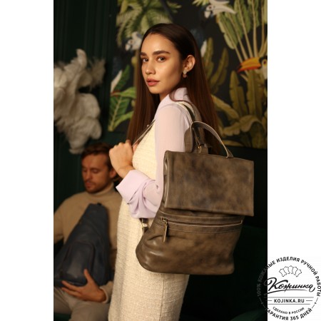 Кожаный рюкзак "Артемида" (коричневый)