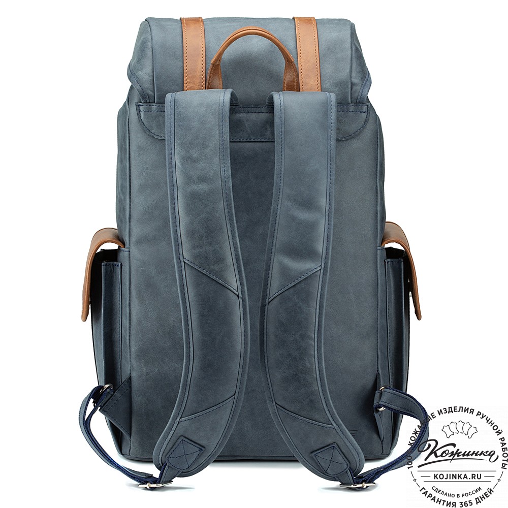 Кожаный рюкзак "Ганнибал" (синий)