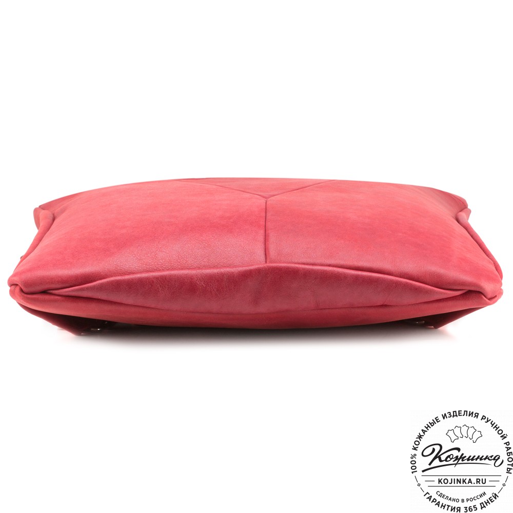 Кожаный рюкзак "Ария" (красный)