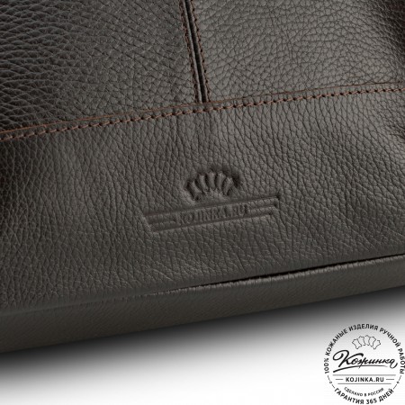 Кожаный рюкзак "Бэнжамин" (тёмно-коричневый)