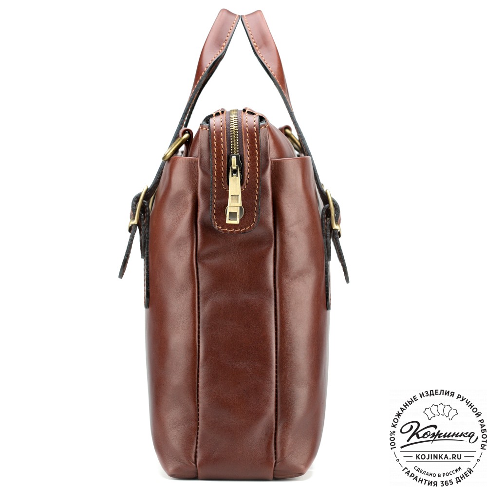 Кожаная деловая сумка "Франклин" (коричневая)