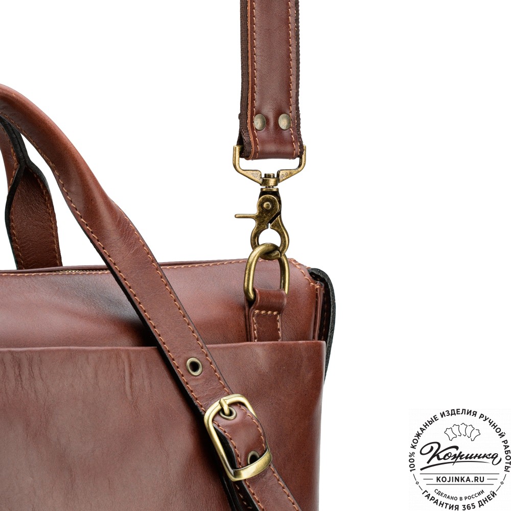 Кожаная деловая сумка "Франклин" (коричневая)