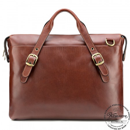 Кожаная деловая сумка "Франклин" (коричневая)