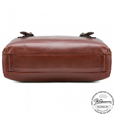 Кожаная деловая сумка "Франклин" (коричневая)