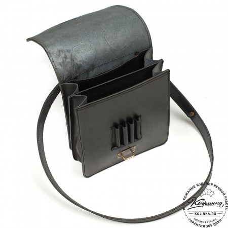 Кожаная сумка "Макар" (чёрная)