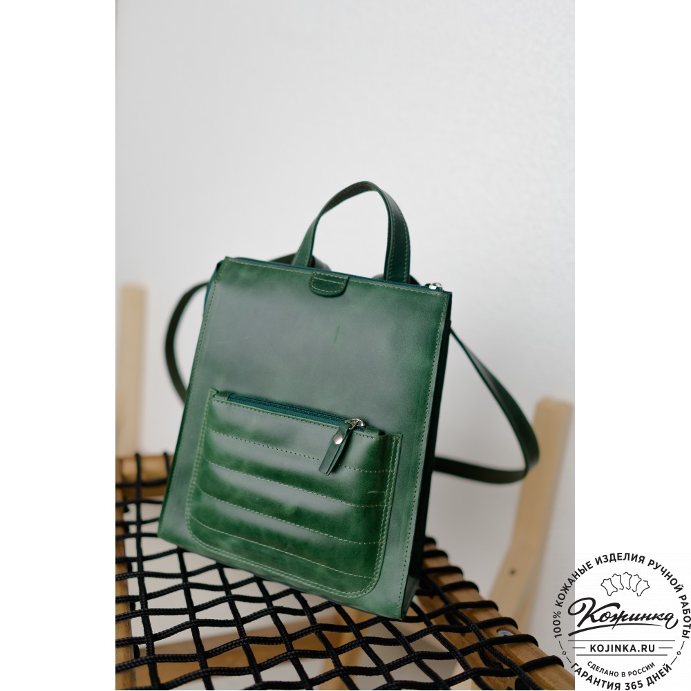 Женский кожаный рюкзак "Скарлетт" (чёрный)