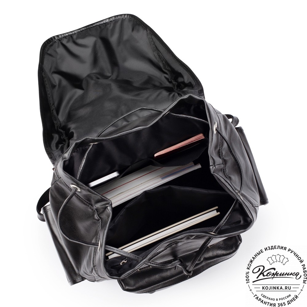 Кожаный рюкзак "Ганнибал" (чёрный)