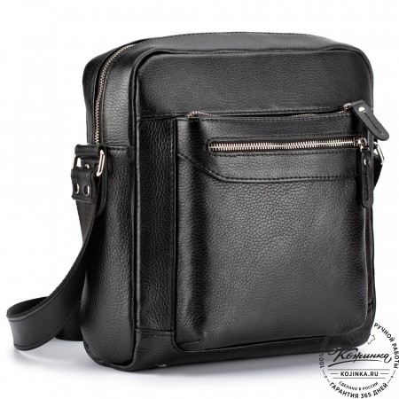 Мужская кожаная сумка "Колин" (черная)