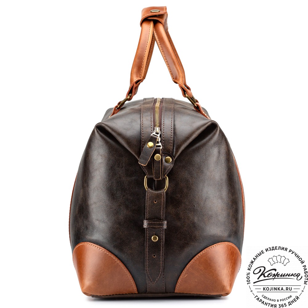 Кожаная дорожная сумка "Магнум" (коричневая наппа)