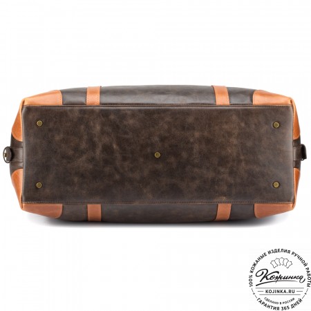 Кожаная дорожная сумка "Магнум" (коричневая наппа)