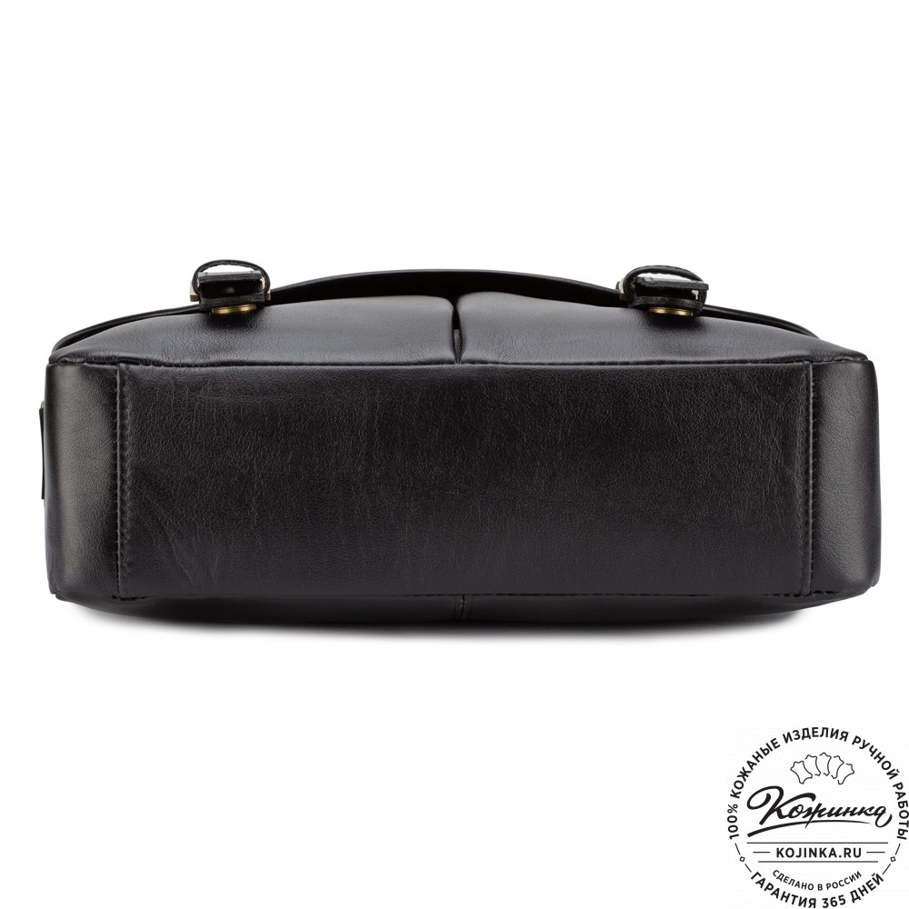 Кожаная сумка "Командор" (чёрная)