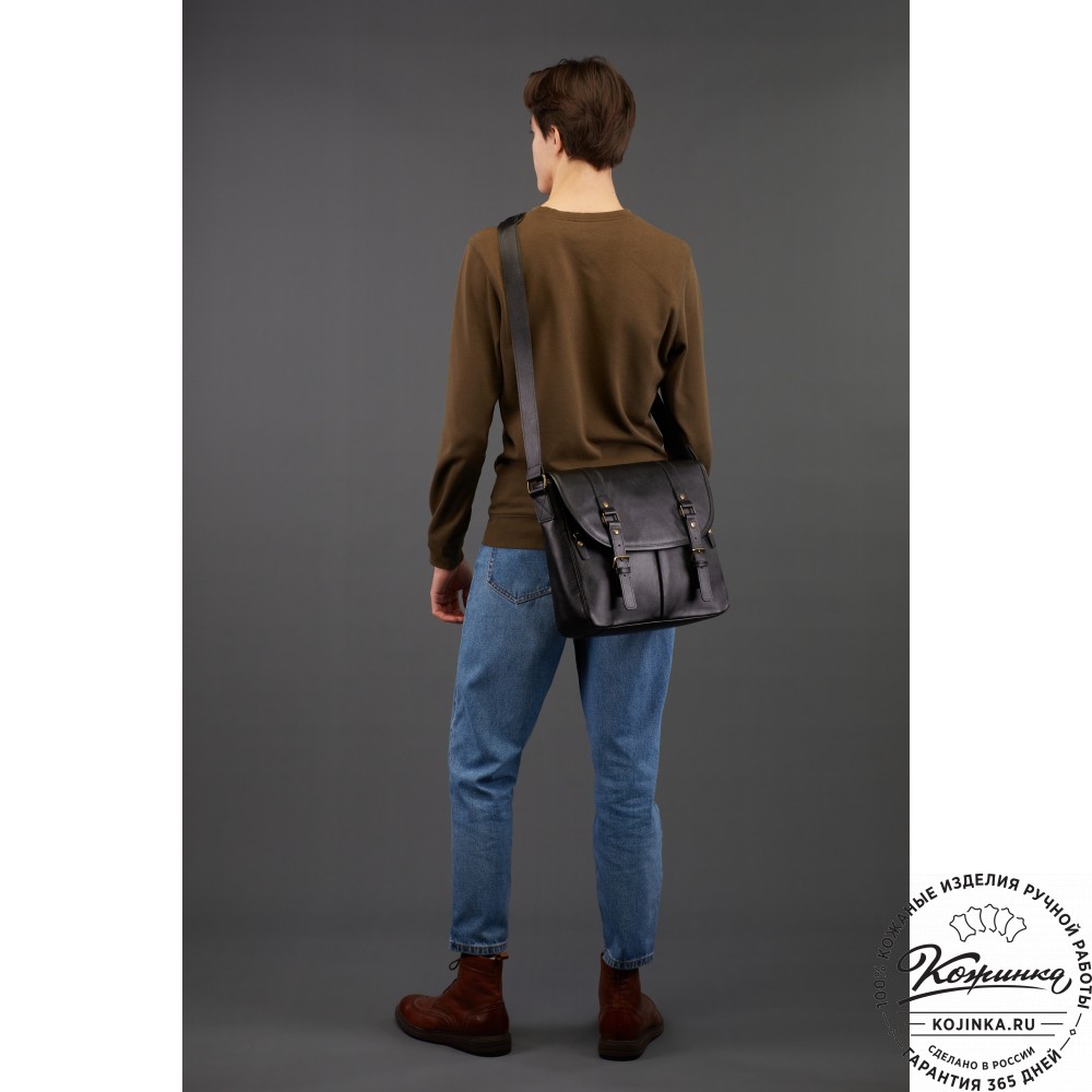 Кожаная сумка "Командор" (коричневая наппа)