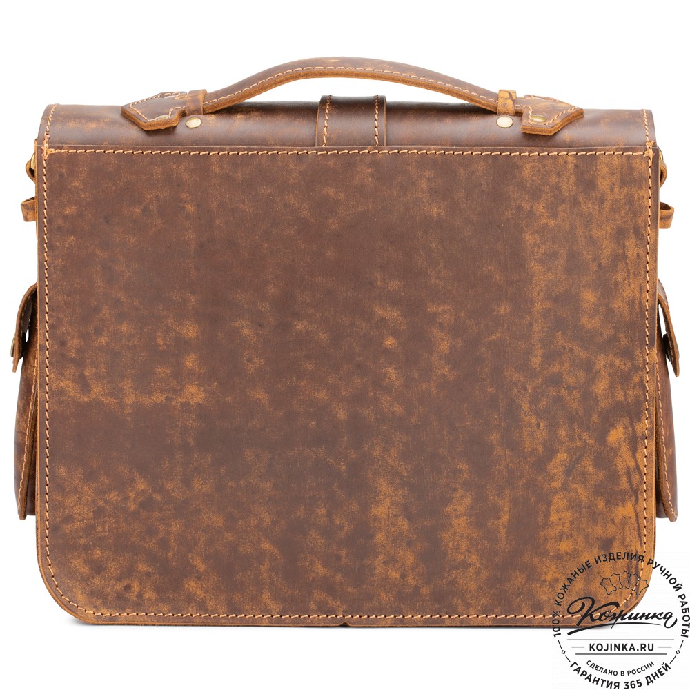 Кожаная  сумка "Леонардо" (старение коричневое)