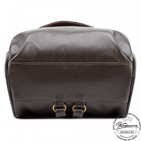 Кожаный рюкзак-сумка "Микки" (тёмно-коричневый)