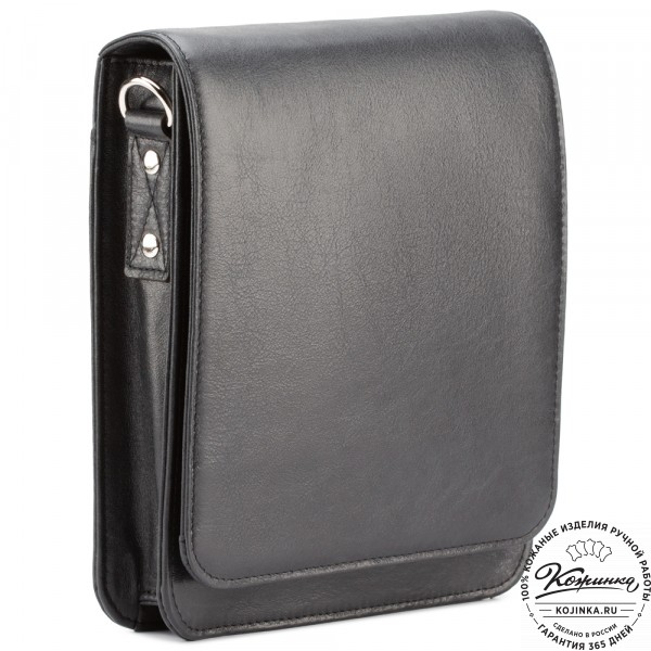 Мужская кожаная сумка "Таллин" (черная). фото 1