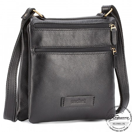 Кожаная сумка "Цезарь" (чёрная)