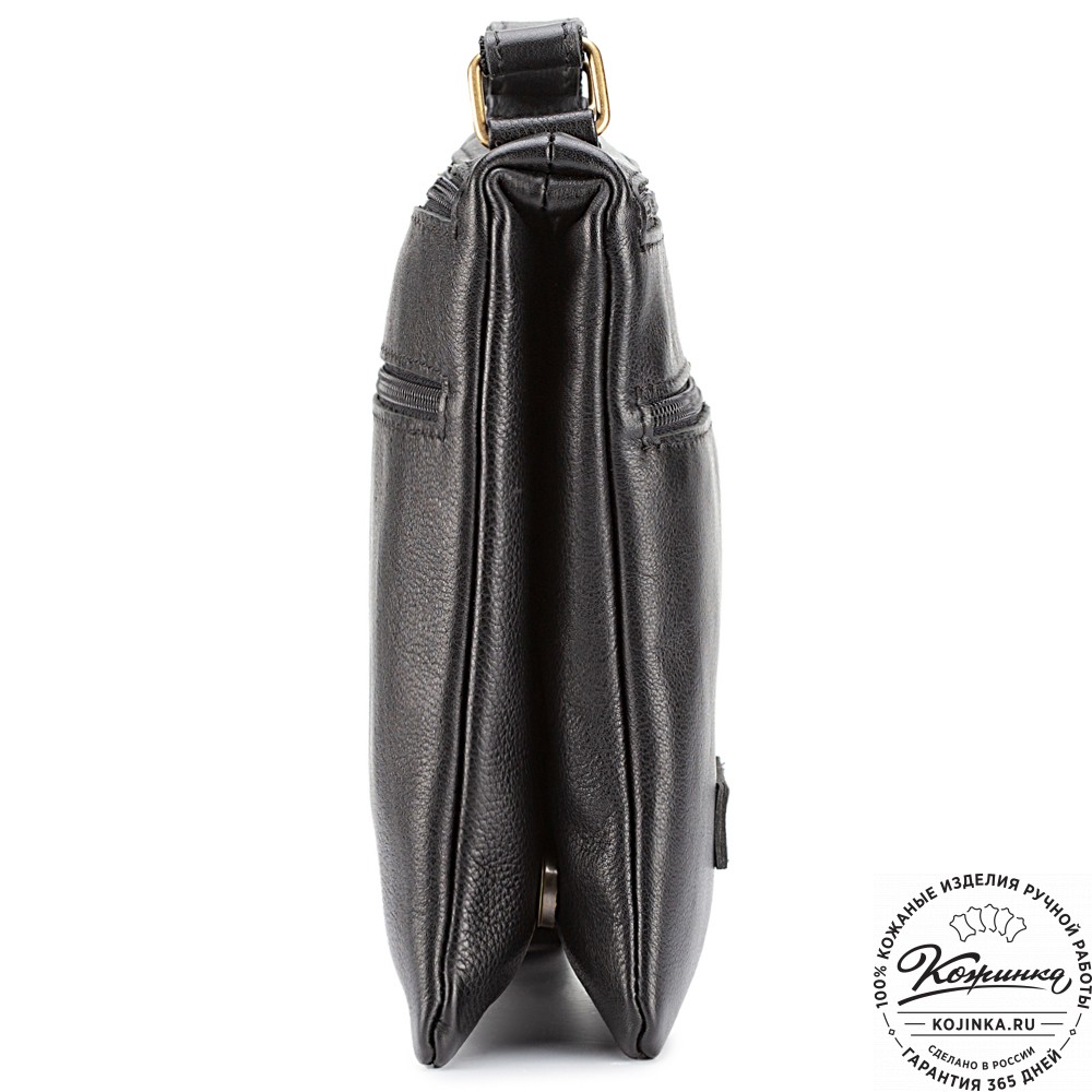 Кожаная сумка "Цезарь" (чёрная)