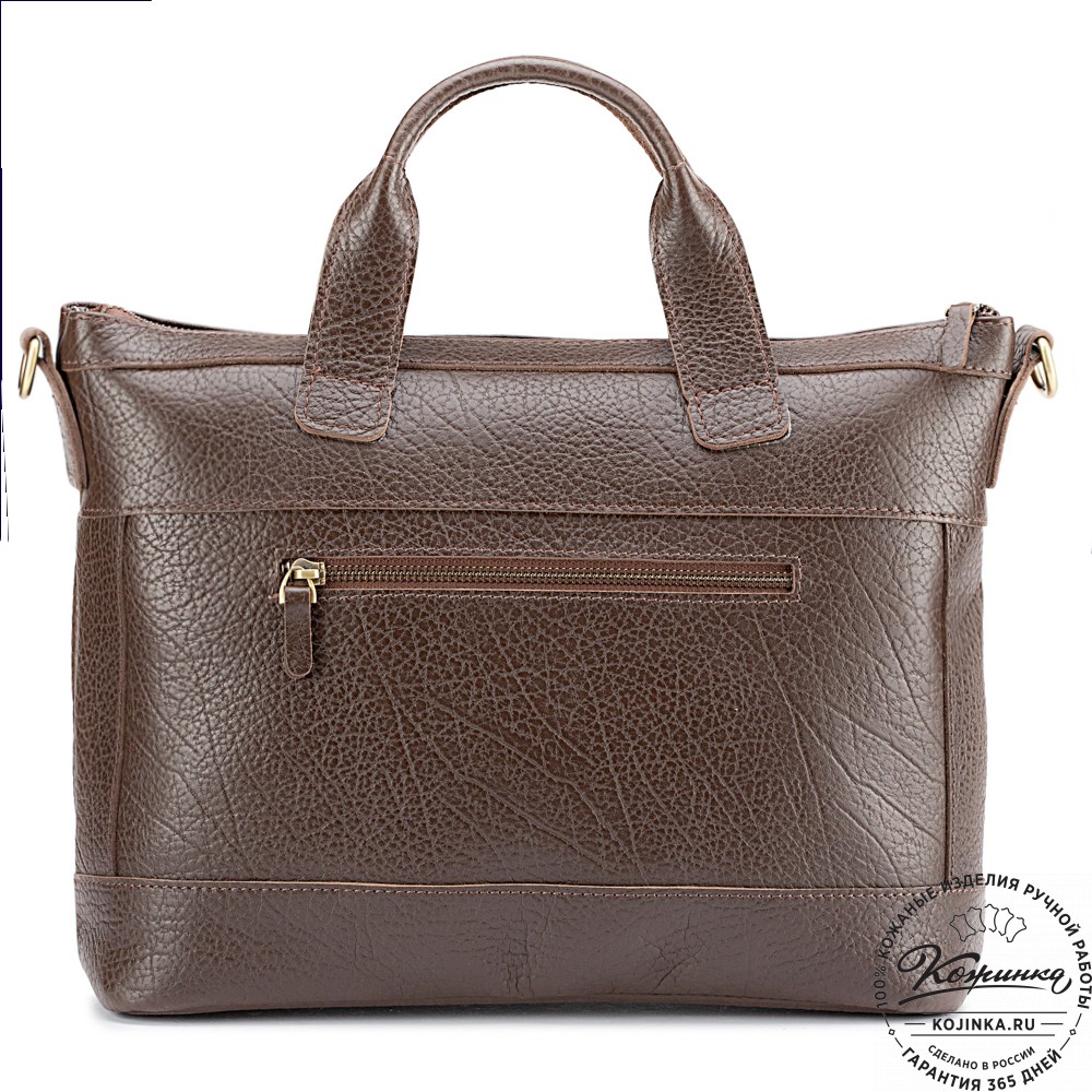 Женская кожаная сумка "Эльза" (коричневая)