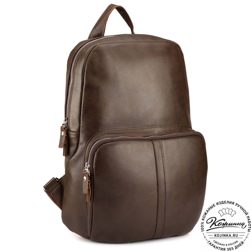 Кожаный рюкзак "Памела XL" (коричневый)