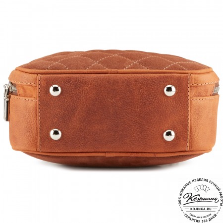 Женская кожаная сумка "Селин" (терракот)