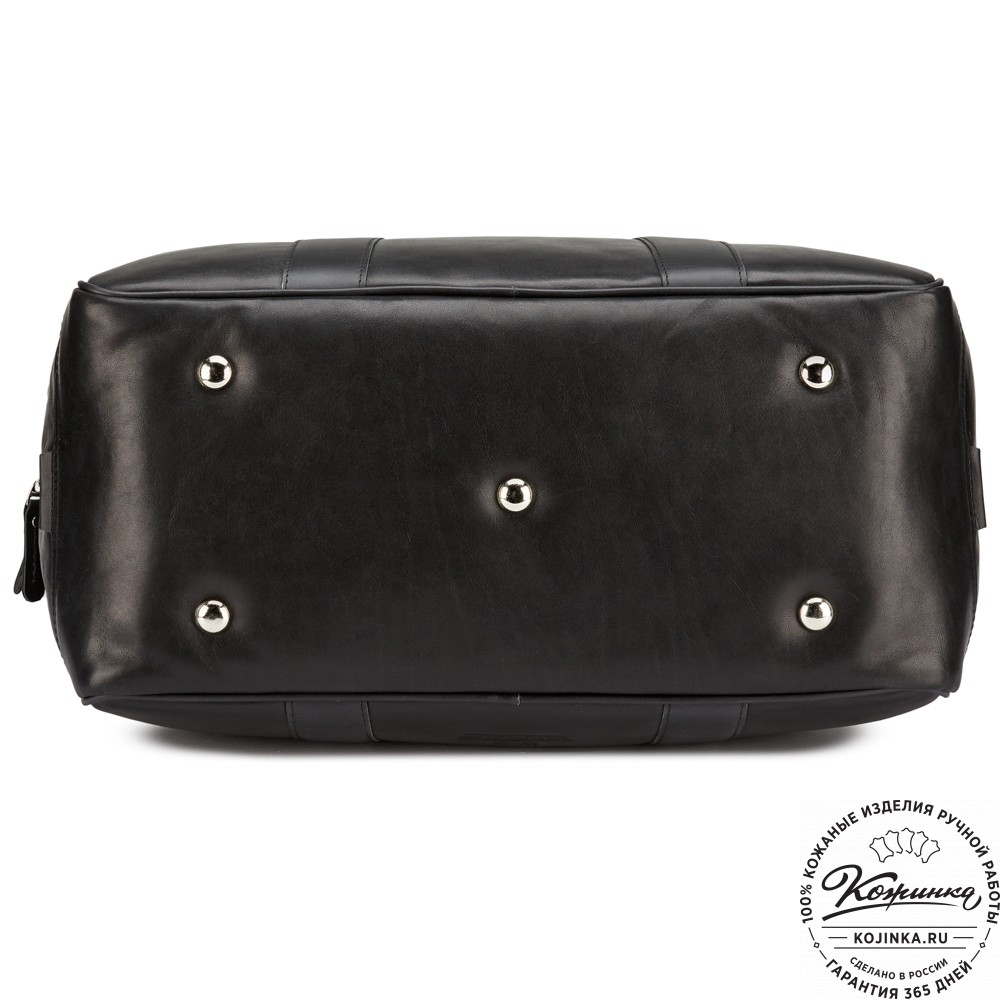 Кожаная дорожная сумка "Бристоль" (чёрная)