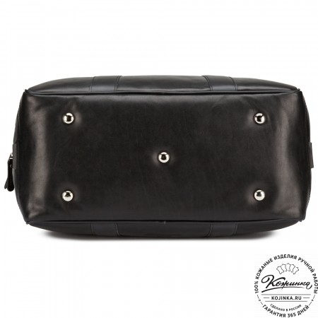 Кожаная дорожная сумка "Бристоль" (чёрная)