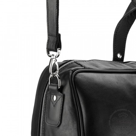 Кожаная дорожная сумка "Бристоль" (чёрная)
