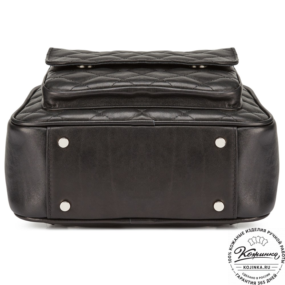 Женский кожаный рюкзак "Гермиона" (чёрный)