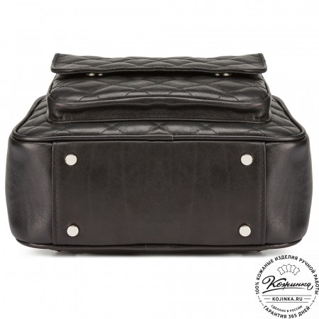 Женский кожаный рюкзак "Гермиона" (чёрный)